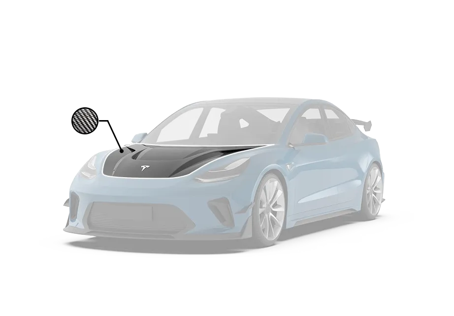 Robot "HACKER"  V1 Hood Bonnet For Tesla Model 3