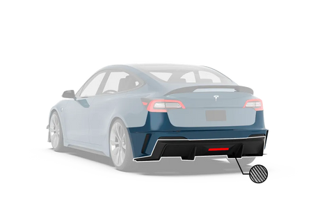 Robot "HACKER"  Narrow Body Rear Bumper & Rear Diffuser For Tesla Model 3