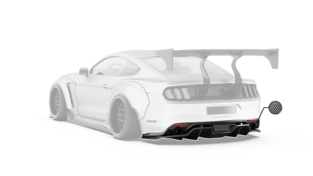 Robot  "STORM" Rear Diffuser For Ford Mustang S550.1 S550.2 GT EcoBoost V6 Carbon Fiber or FRP