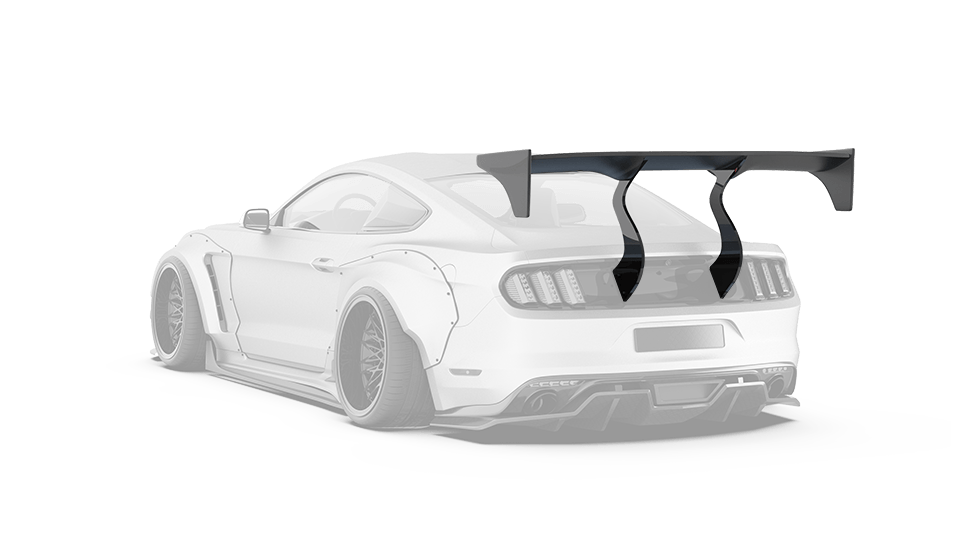 Robot  "STORM" GT Wing For Ford Mustang S550.1 S550.2 GT EcoBoost V6 Carbon Fiber or FRP