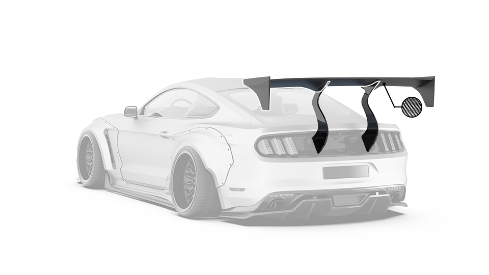 Robot  "STORM" GT Wing For Ford Mustang S550.1 S550.2 GT EcoBoost V6 Carbon Fiber or FRP