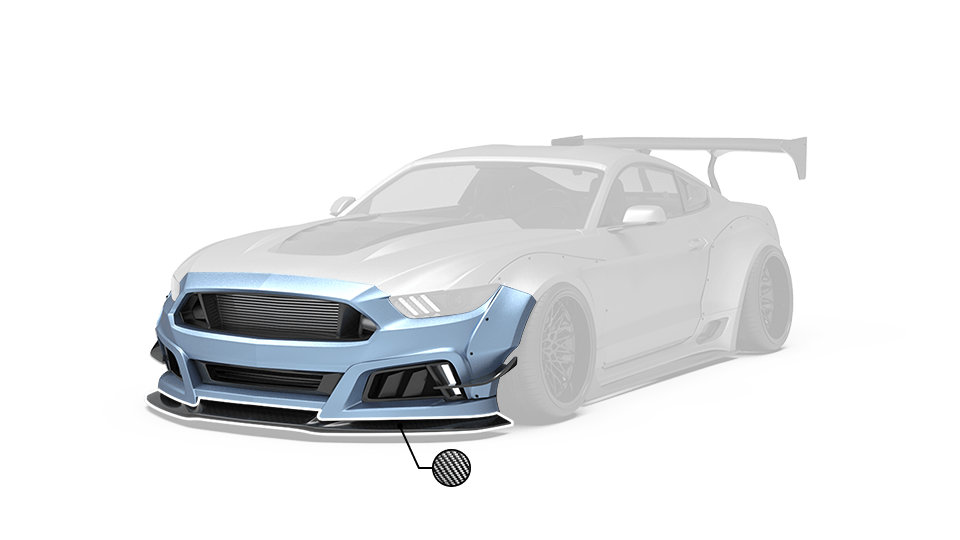 Robot  "STORM" Widebody Front Bumper & Lip For Ford Mustang S550.1 S550.2 GT EcoBoost V6