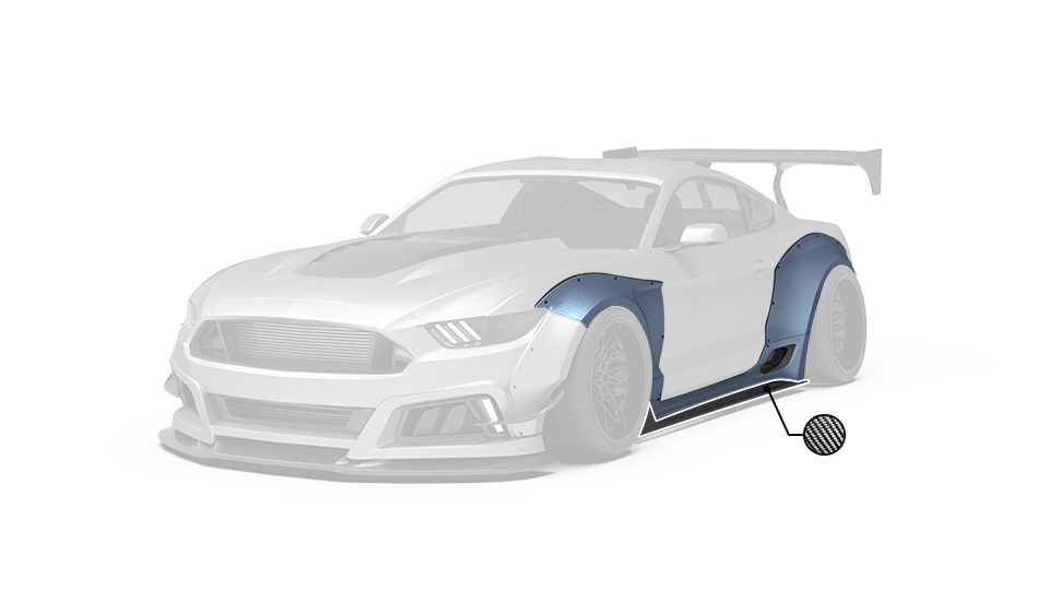 Robot  "STORM" Widebody Wheel Arches & Side Skirts For Ford Mustang S550.1 S550.2 GT EcoBoost V6