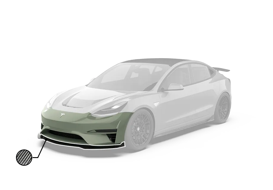 Robot "Crypton"  Front Bumper & Front Lip For Tesla Model 3