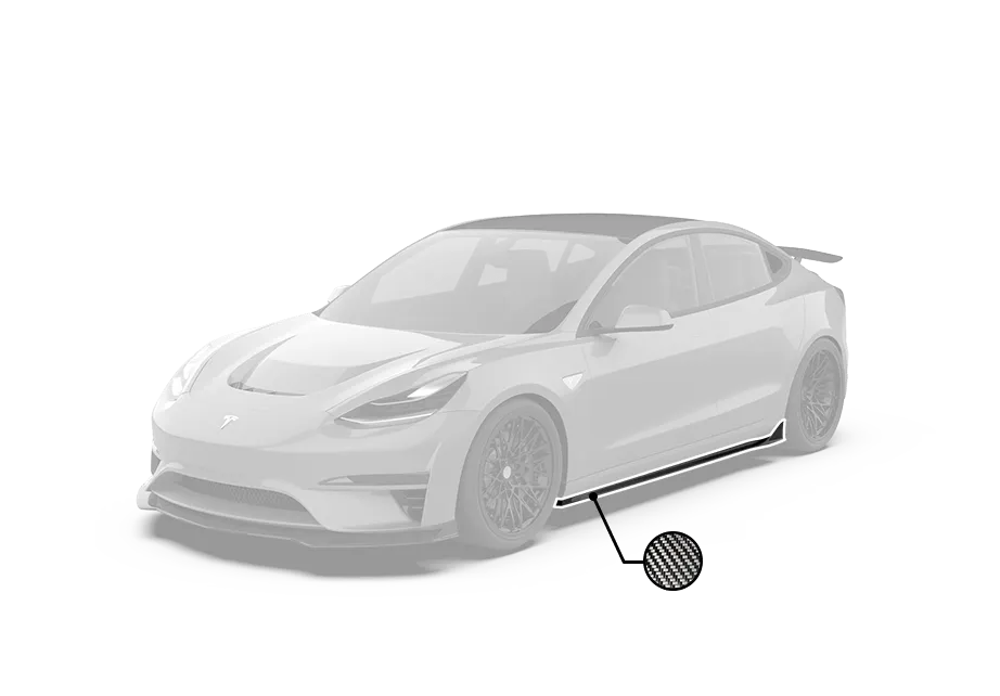 Robot "Crypton" Side Skirts For Tesla Model 3