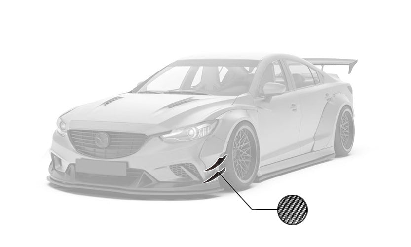 Robot Mazda 6 Canards 2014-2017 FRP or Carbon Fiber