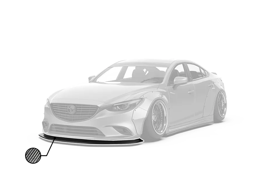 Robot Mazda 6 Front Lip Splitter for OEM Bumper 2014-2019 FRP Carbon Fiber
