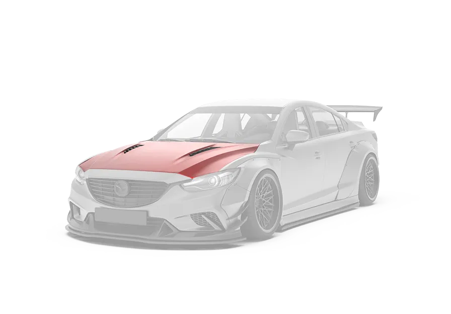 Robot Mazda 6 Hood Bonnet 2014-2017 FRP or Carbon Fiber