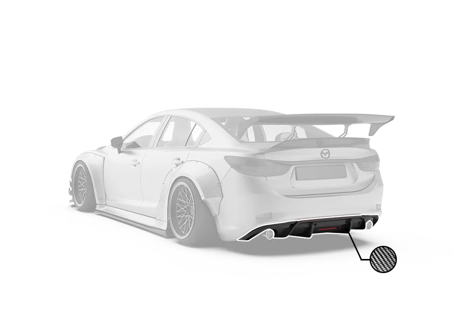 Robot Mazda 6 Rear Diffuser 2014-2017 FRP or Carbon Fiber