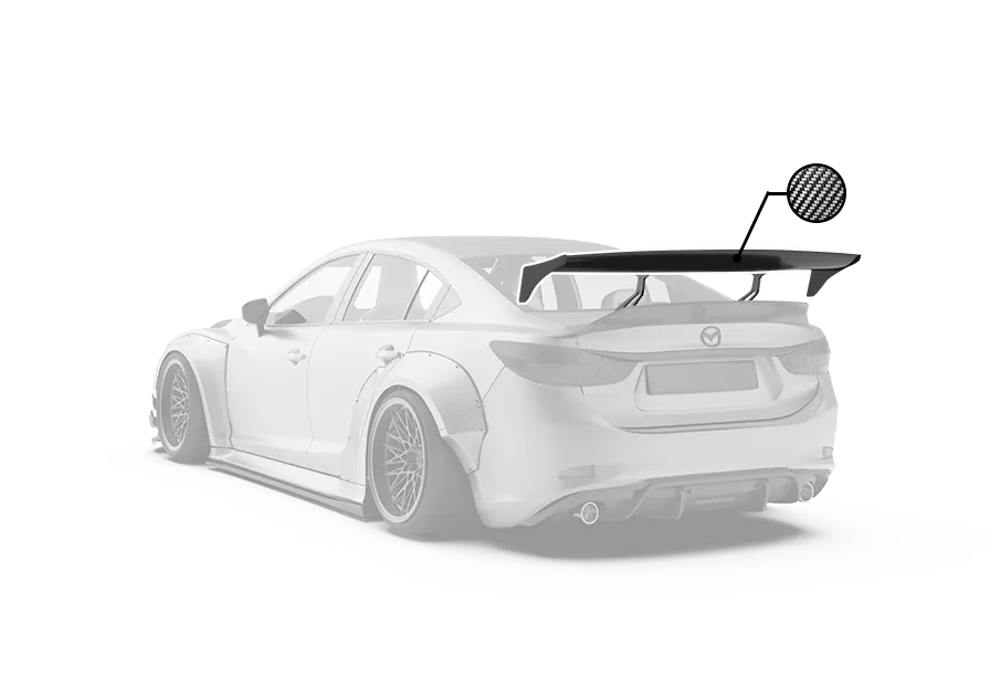 Robot Mazda 6 Rear GT Spoiler Wing 2014-2022 FRP or Carbon Fiber