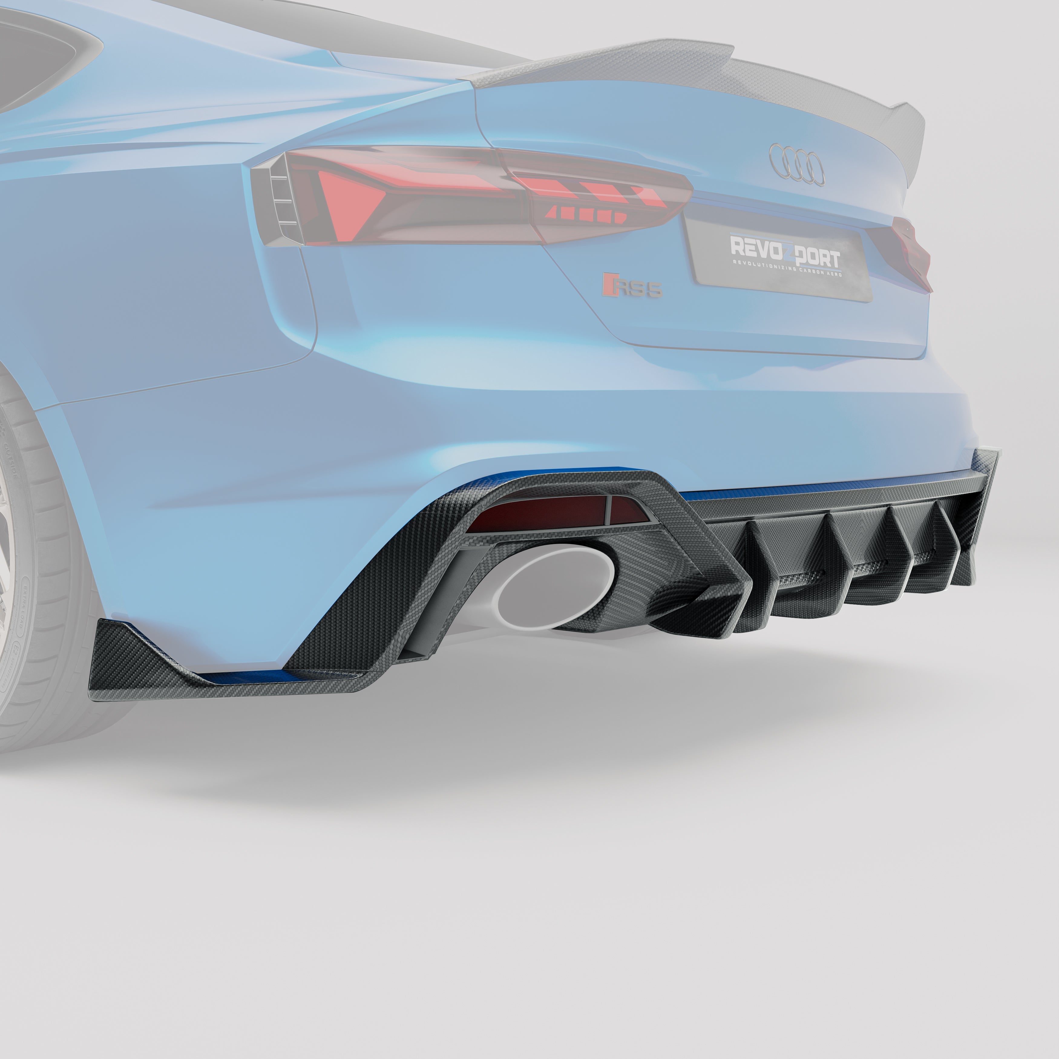 Audi RS5 B9.5 Facelift Sportback Carbon Fiber Rear Diffuser