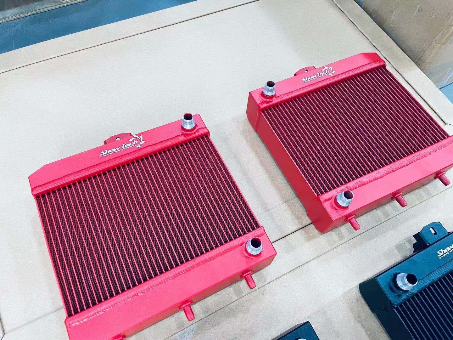 SnowTech BMW M2 M3 M4 3.0T S55 Small Radiator (Left + Right, 2 pieces, CNC End Tanks)